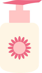 Fototapeta premium Hand-Drawn Feminine Wash Illustration – Feminine Menstrual Theme in Pink and Maroon