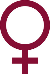 hand drawn of woman female sign with transparent background