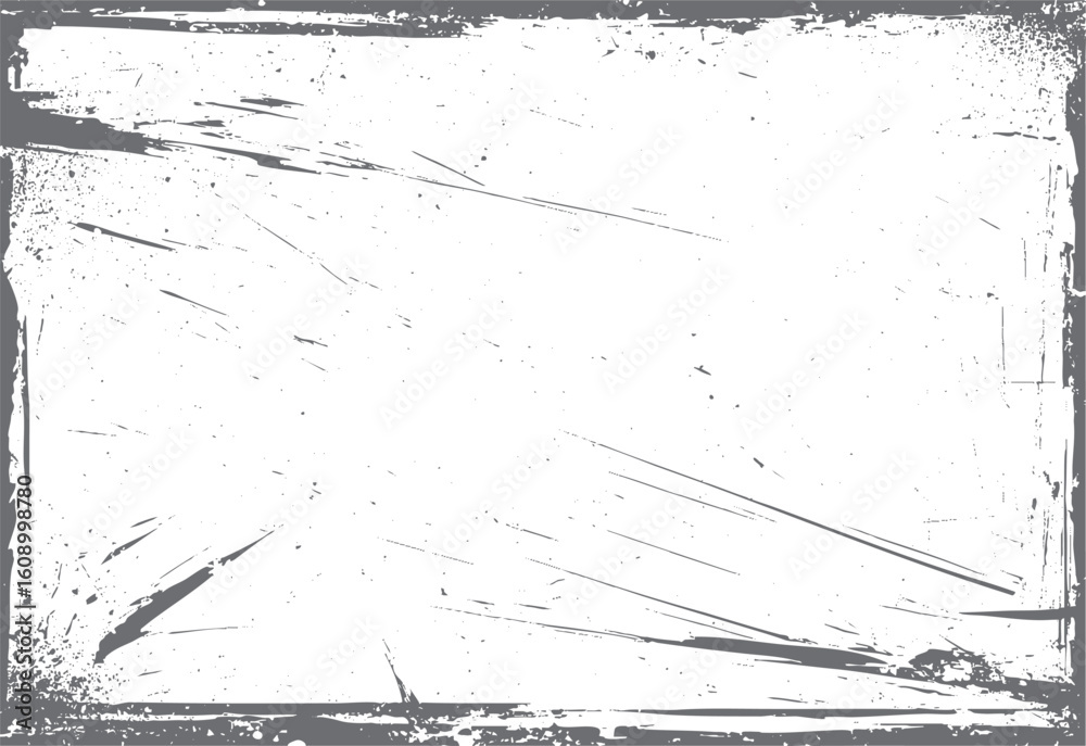 Poster grunge frame border with light scratches. abstract distressed rectangular texture. minimal scratchy 