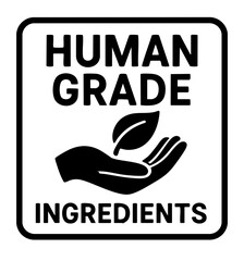 Human Grade Ingredients Label