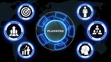 Abstract glowing Planning business Relationship Management".Business,Technology, Internet and network concept. - Powered by Adobe