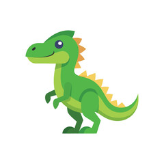 Obraz premium Minimal dinosaur reptile icon vector illustration