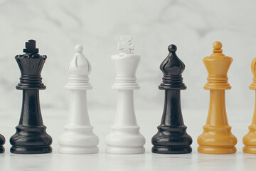 Tense chess match between skilled players in competition