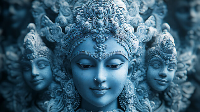 Dreamlike painting of a Hindu goddess seated on a lotus pedestal, adorned with flowing silks, golden ornaments, and ethereal energy in a fantasy realm