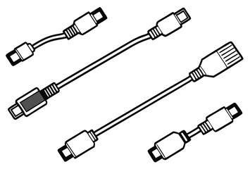 HDMI Cables Ensure Crisp Clear Video Quality Line Art