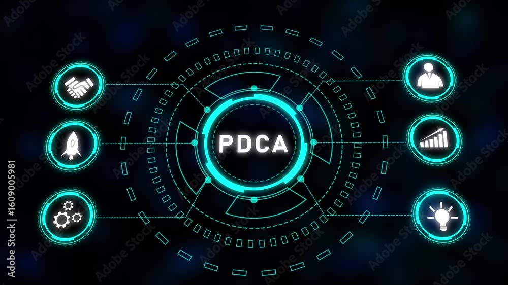 Poster futuristic teal hud interface technology abstract background seamless loop animation digital.futuris