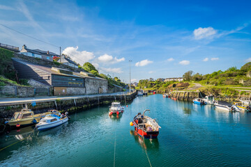 Amlwch Port, formerly a busy copper shipping and shipbuilding port in Anglesey, North Wales, UK