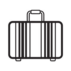 Luggage bag silhouette icon in minimal style