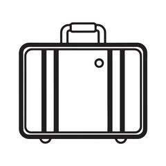 Luggage bag silhouette icon in minimal style