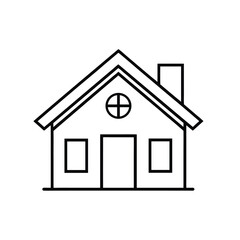 Home Icon, Minimal Vector Symbol for Real Estate, Housing