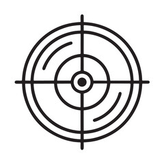 Crosshair Target Icon – Precision Focus and Aim Symbol Vector