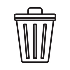 Trash Can Silhouette Icon