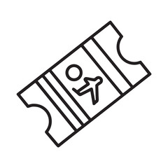 Airplane Ticket Silhouette Icon