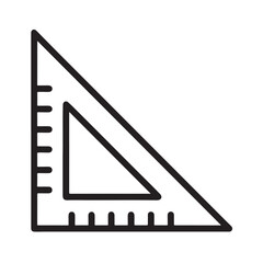 Triangle Ruler Silhouette Icon
