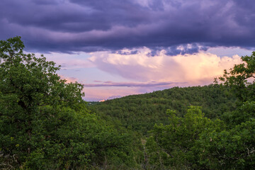 Naklejka premium Inspiring natural landscape with vivid sky for eco and travel concepts