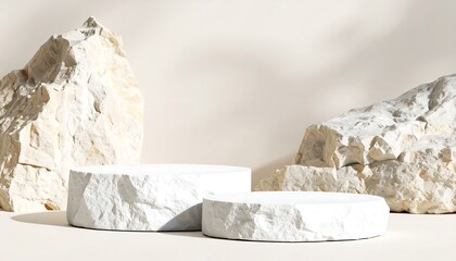 Minimalist rock podiums