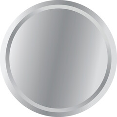 Empty Metallic Silver Sticker – Blank Shiny White Label Isolated