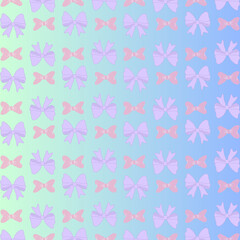Pastel Bows Pattern Background