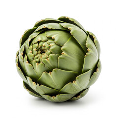 Fototapeta premium Fresh artichoke on pure white background