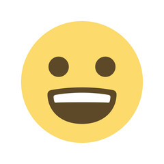 Fototapeta premium Illustration of Big Grin Emoji: Perfect for Positive Vibes & Happy Designs vector