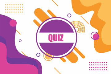 Vector banner. Megaphone with quiz speech bubble. Loudspeaker. Banner for business, marketing. Banner design vector illustration.