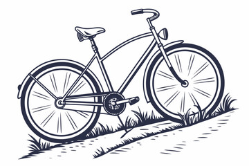 bicycle on a white background