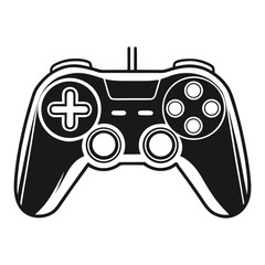 Minimalist game console controller silhouette