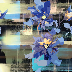 Fototapeta premium abstract watercolor background with flowers