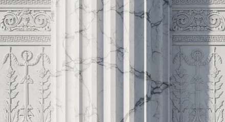 Architectural facade detail of an old building with natural textures and vintage design