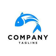 Fish abstract logo design