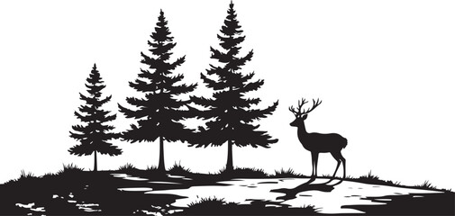 Abstract geometric silhouette isolated on transparent background