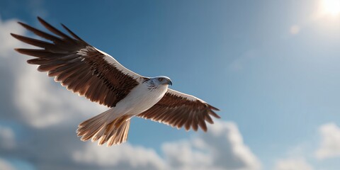 Obraz premium A majestic hawk soaring through the sky