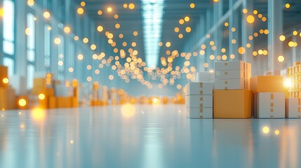 Efficient warehouse operations modern logistics facility digital content dynamic environment aerial view supply chain management