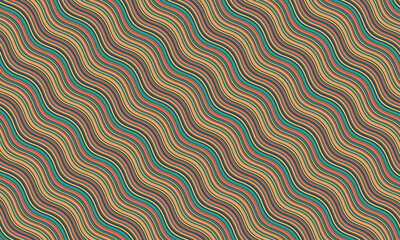 Fototapeta premium Colorful Wavy Line Pattern with Seamless Vibrant Flow