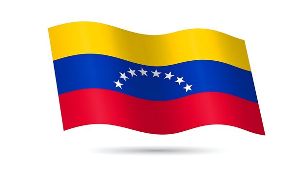 A waving flag of a Central American nation, displaying horizontal bands of yellow, blue, and red with a row of white stars - Powered by Adobe