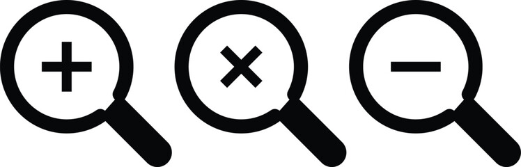 Search Icon vector illustration. Magnifier or loupe sign. Magnifier loupe sign, isolated on transparent background.
