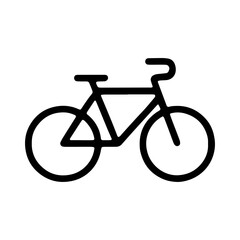Simple outline drawing of a bicycle icon