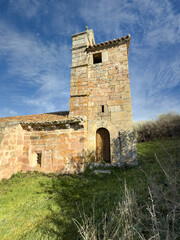 Obraz premium Romanesque Church of La Asuncion in Monasterio, Palencia