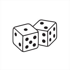 dice on white background