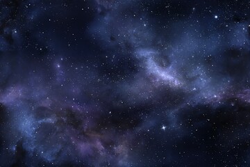 Obraz premium A mesmerizing expanse of swirling nebulae and sparkling stars, rendered in shades of blue, purple, and black
