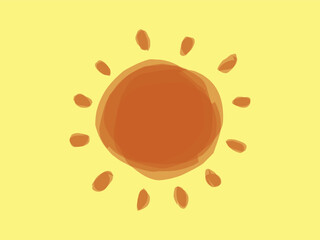 Sun with  hand drawing  style.eps