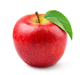 Fresh red apple isolated on white.