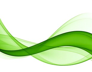 Fototapeta premium Abstract green wavy design on white background