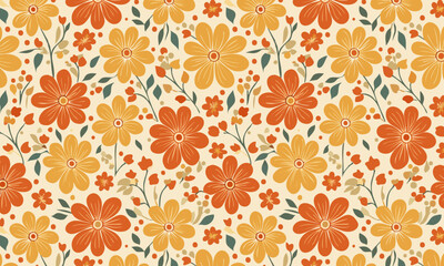 A charming and rustic seamless pattern perfect for the autumn season