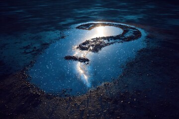 aerial view of the sea with ?