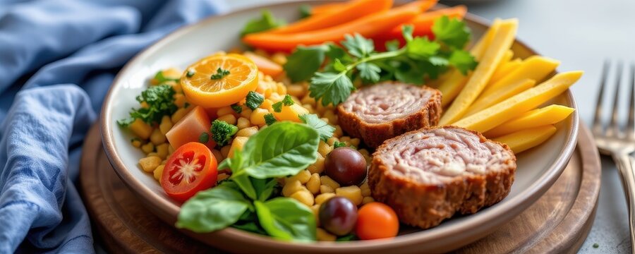 a detailed meal plan emphasizing portion control and quality carb sources for safe daily consumption and energy