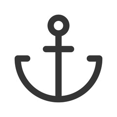 anchor flat line icon