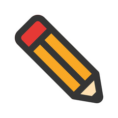 pencil flat line icon