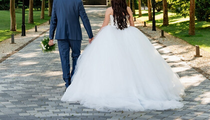 Young couple after their merriage