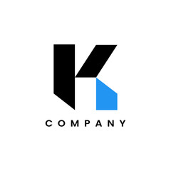 modern and creative letter K logo design, vector